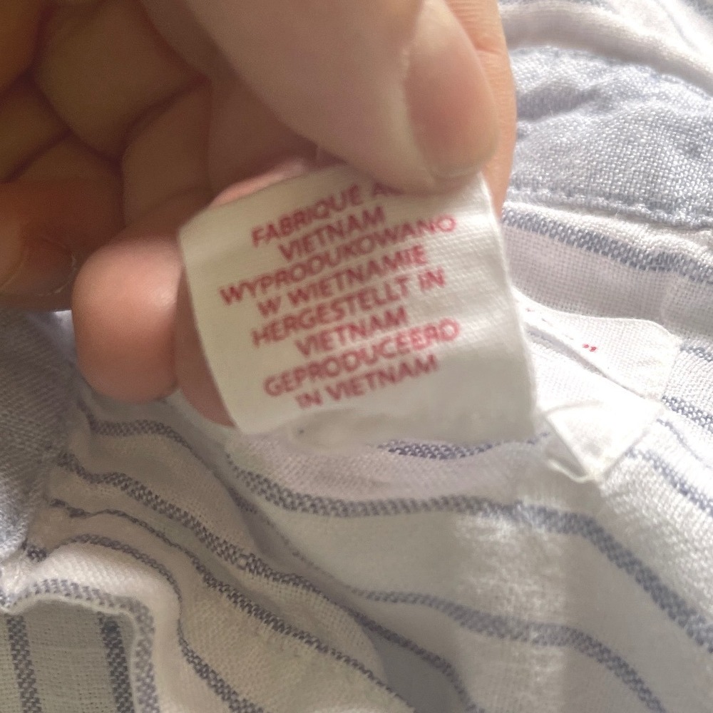 Sigrid Olsen Pure Linen White Button Down Shirt W… - image 5